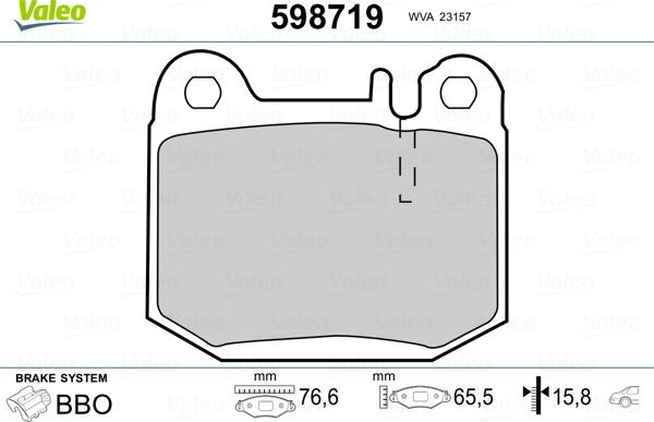 Valeo 598719 - Komplet Pločica, disk-kočnica www.molydon.hr