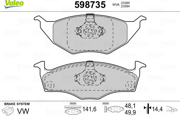 Valeo 598735 - Komplet Pločica, disk-kočnica www.molydon.hr