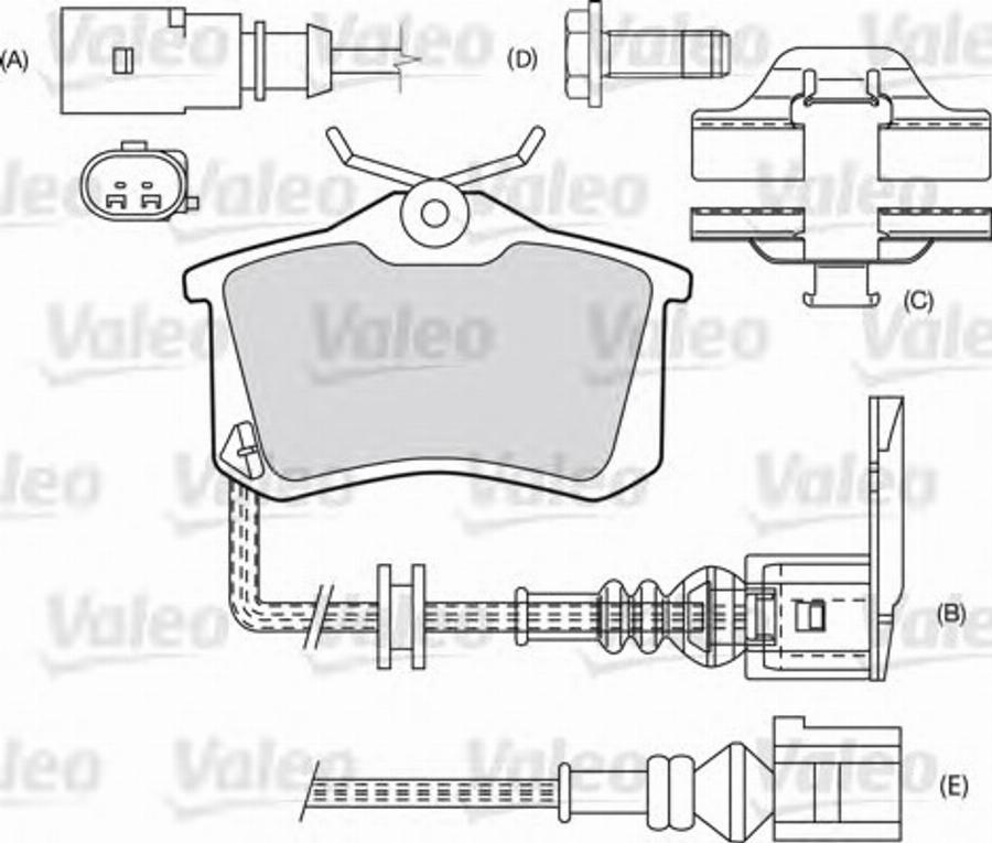 Valeo 540 448 - Komplet Pločica, disk-kočnica www.molydon.hr