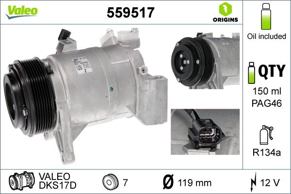 Valeo 559517 - Kompresor, klima-Uređaj www.molydon.hr