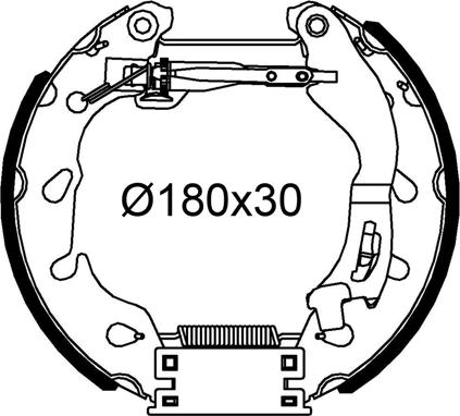 Valeo 554908 - Komplet kočnica, bubanj kočnice www.molydon.hr