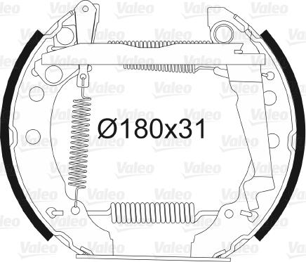 Valeo 554853 - Komplet kočnica, bubanj kočnice www.molydon.hr