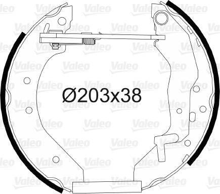 Valeo 554866 - Komplet kočnica, bubanj kočnice www.molydon.hr