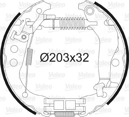 Valeo 554893 - Komplet kočnica, bubanj kočnice www.molydon.hr