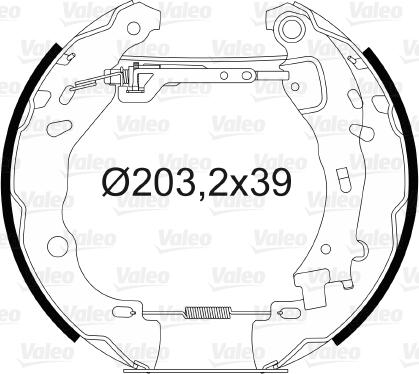 Valeo 554804 - Komplet kočnica, bubanj kočnice www.molydon.hr