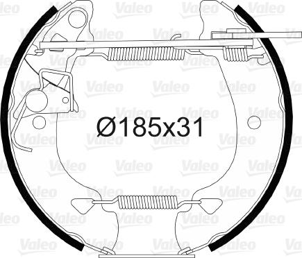 Valeo 554806 - Komplet kočnica, bubanj kočnice www.molydon.hr