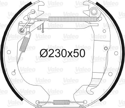 Valeo 554807 - Komplet kočnica, bubanj kočnice www.molydon.hr