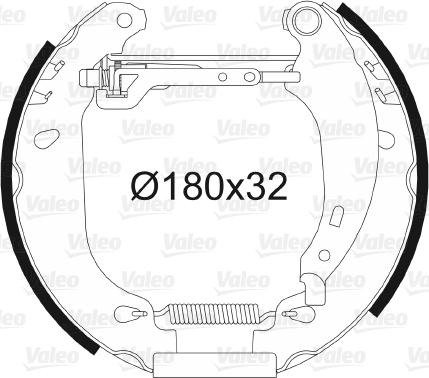 Valeo 554835 - Komplet kočnica, bubanj kočnice www.molydon.hr