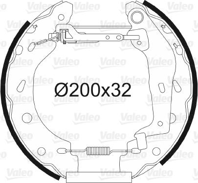 Valeo 554763 - Komplet kočnica, bubanj kočnice www.molydon.hr