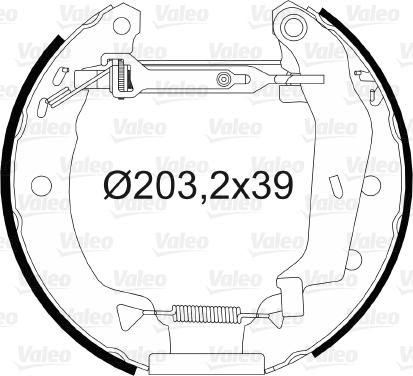 Valeo 554782 - Komplet kočnica, bubanj kočnice www.molydon.hr