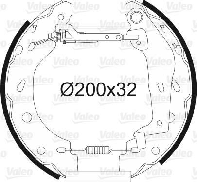 Valeo 554787 - Komplet kočnica, bubanj kočnice www.molydon.hr