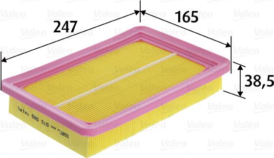 Valeo 585515 - Filter za zrak www.molydon.hr