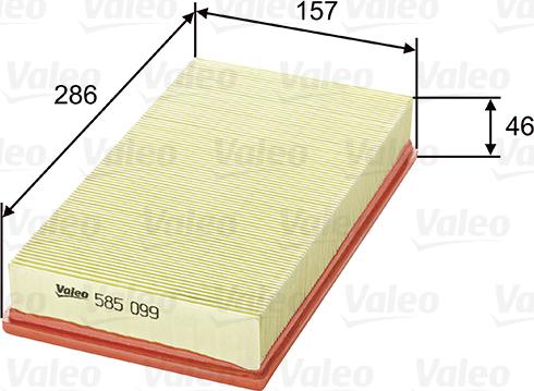 Valeo 585099 - Filter za zrak www.molydon.hr