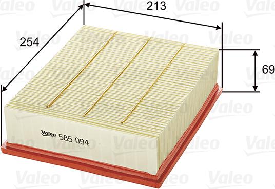 Valeo 585094 - Filter za zrak www.molydon.hr