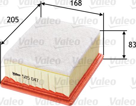 Valeo 585047 - Filter za zrak www.molydon.hr