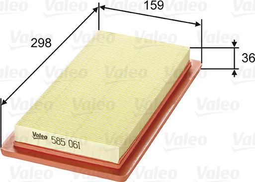 Valeo 585061 - Filter za zrak www.molydon.hr