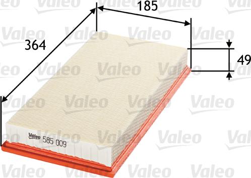 Valeo 585009 - Filter za zrak www.molydon.hr