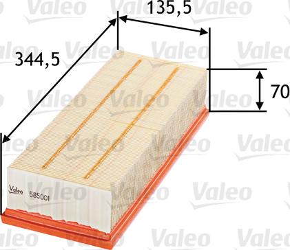 Valeo 585001 - Filter za zrak www.molydon.hr