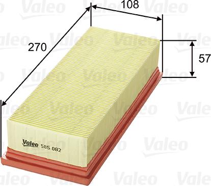 Valeo 585082 - Filter za zrak www.molydon.hr
