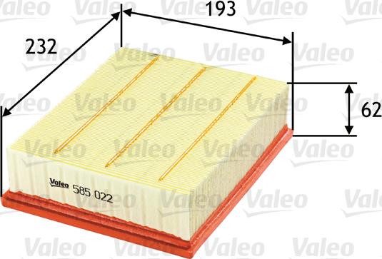 Valeo 585022 - Filter za zrak www.molydon.hr