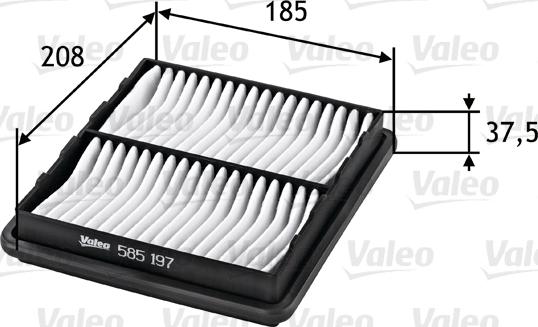 Valeo 585197 - Filter za zrak www.molydon.hr