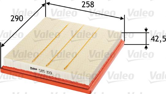 Valeo 585159 - Filter za zrak www.molydon.hr