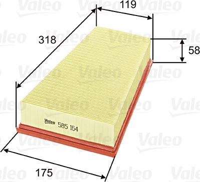 Valeo 585164 - Filter za zrak www.molydon.hr