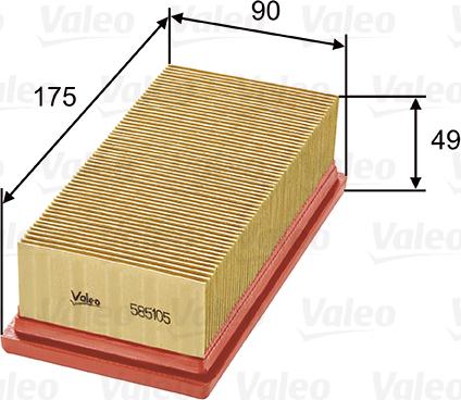 Valeo 585105 - Filter za zrak www.molydon.hr