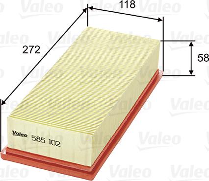 Valeo 585102 - Filter za zrak www.molydon.hr