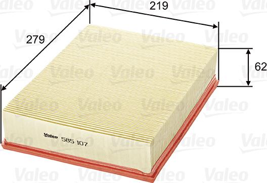 Valeo 585107 - Filter za zrak www.molydon.hr