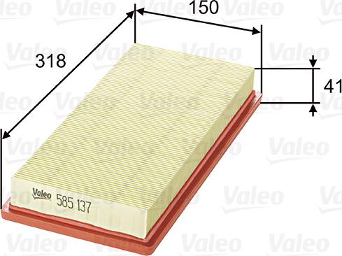 Valeo 585137 - Filter za zrak www.molydon.hr