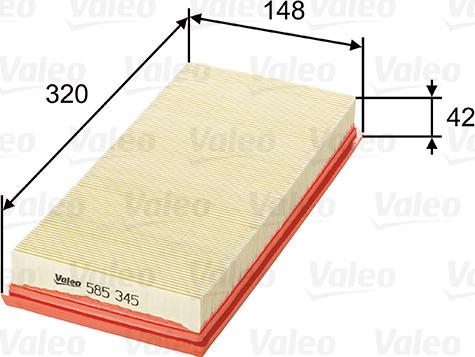 Valeo 585345 - Filter za zrak www.molydon.hr