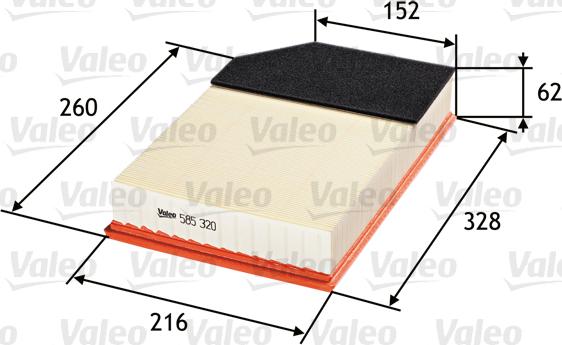 Valeo 585320 - Filter za zrak www.molydon.hr