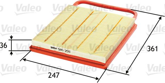 Valeo 585259 - Filter za zrak www.molydon.hr