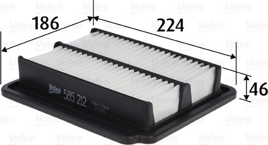 Valeo 585212 - Filter za zrak www.molydon.hr