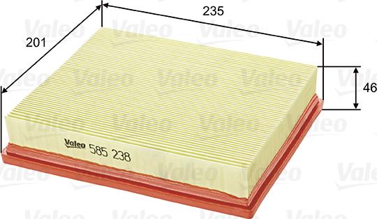 Valeo 585238 - Filter za zrak www.molydon.hr