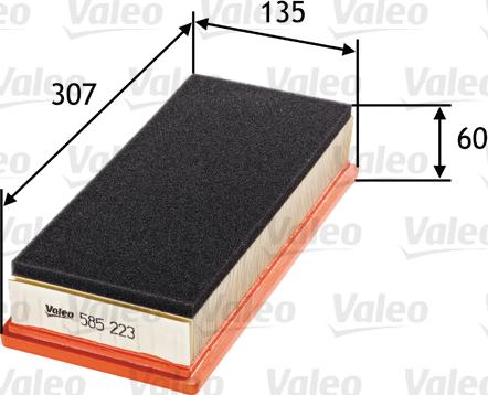 Valeo 585223 - Filter za zrak www.molydon.hr