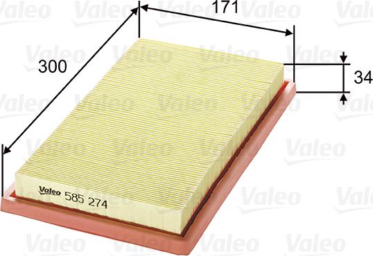 Valeo 585274 - Filter za zrak www.molydon.hr