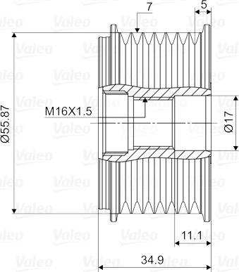 Valeo 588096 - Remenica, alternator www.molydon.hr