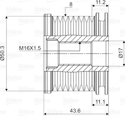 Valeo 588090 - Remenica, alternator www.molydon.hr