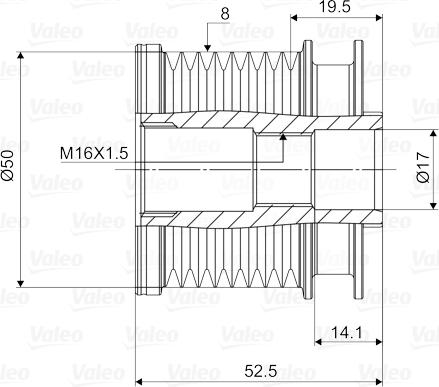 Valeo 588093 - Remenica, alternator www.molydon.hr