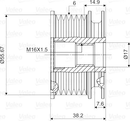 Valeo 588044 - Remenica, alternator www.molydon.hr