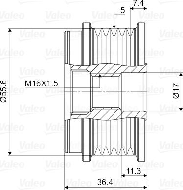 Valeo 588041 - Remenica, alternator www.molydon.hr