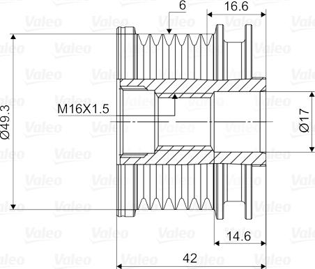 Valeo 588048 - Remenica, alternator www.molydon.hr