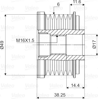 Valeo 588055 - Remenica, alternator www.molydon.hr