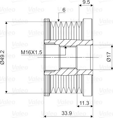 Valeo 588056 - Remenica, alternator www.molydon.hr