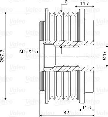 Valeo 588050 - Remenica, alternator www.molydon.hr