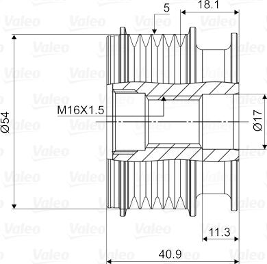 Valeo 588064 - Remenica, alternator www.molydon.hr