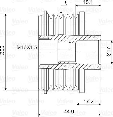 Valeo 588061 - Remenica, alternator www.molydon.hr