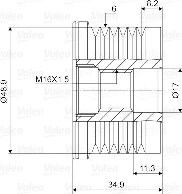 Valeo 588067 - Remenica, alternator www.molydon.hr